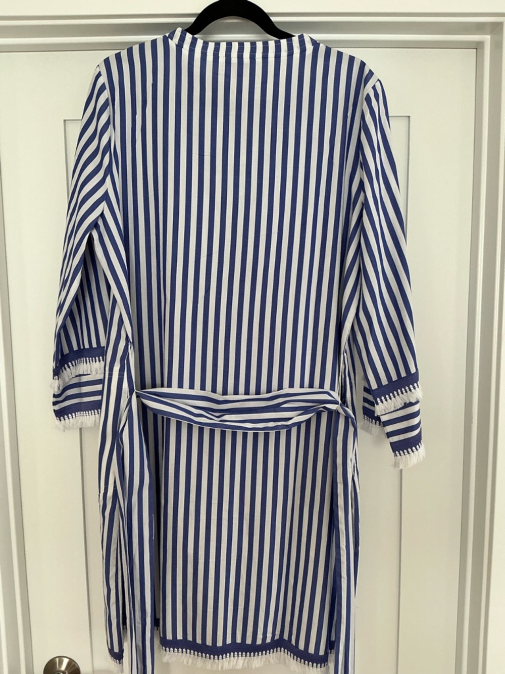 NWT J. Crew Blue and White Striped dress with pockets. - Picture 6 of 8